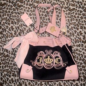 NWT Juicy Couture Liquorice Pink Diamond Daydreamer Lovers Club Tote